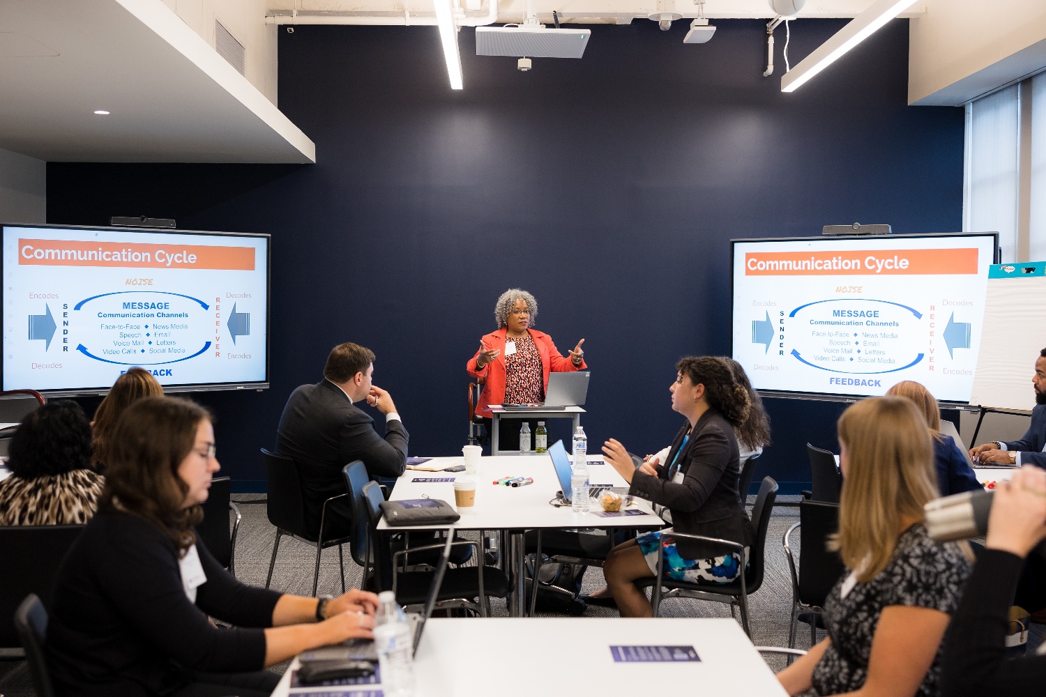 Donna Garland from the General Services Administration, during a breakout session on communications strategies.